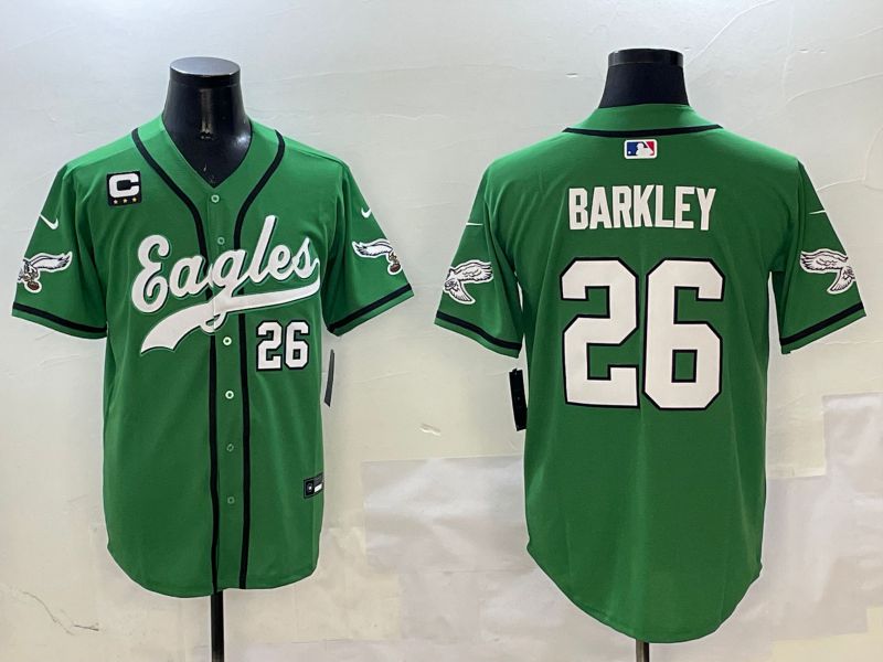 Men Philadelphia Eagles #26 Barkley Green three generations Jointly Name 2025 Nike Limited NFL Jersey style 2->philadelphia eagles->NFL Jersey